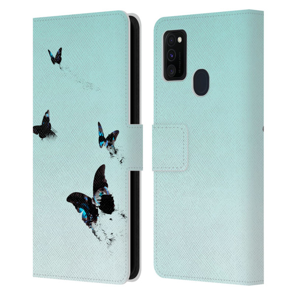 Alyn Spiller Animal Art Butterflies 2 Leather Book Wallet Case Cover For Samsung Galaxy M30s (2019)/M21 (2020)