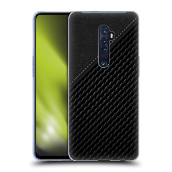 Alyn Spiller Carbon Fiber Leather Soft Gel Case for OPPO Reno 2