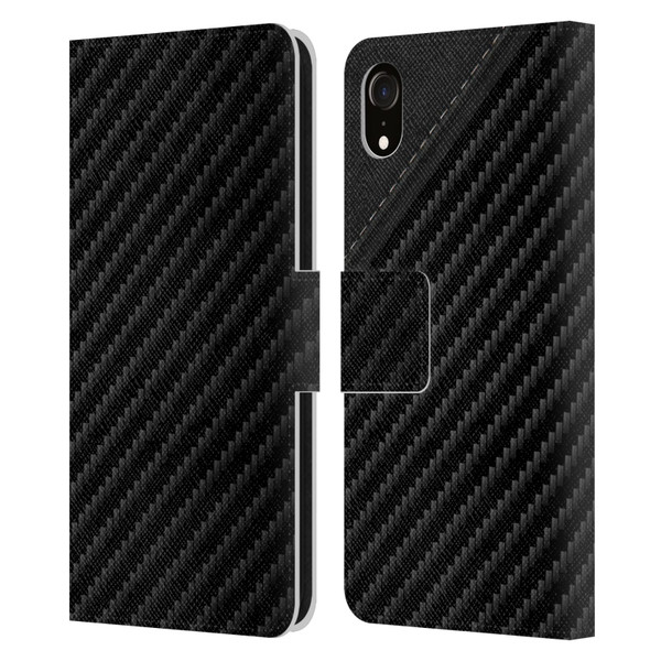 Alyn Spiller Carbon Fiber Leather Leather Book Wallet Case Cover For Apple iPhone XR