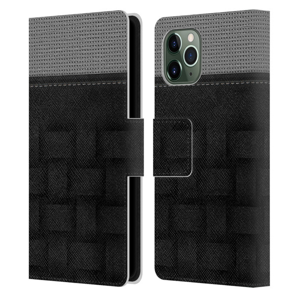 Alyn Spiller Luxury Charcoal Leather Book Wallet Case Cover For Apple iPhone 11 Pro