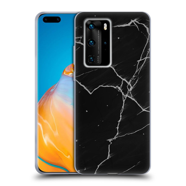 Alyn Spiller Marble Black Soft Gel Case for Huawei P40 Pro / P40 Pro Plus 5G