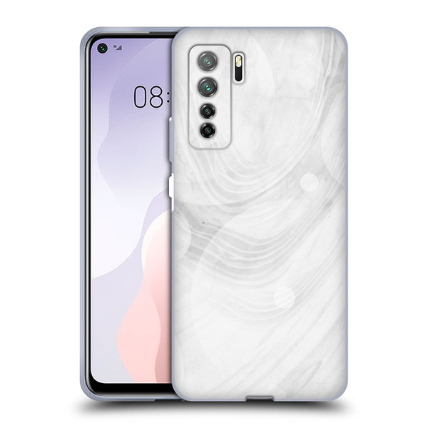 Alyn Spiller Marble White Soft Gel Case for Huawei Nova 7 SE/P40 Lite 5G