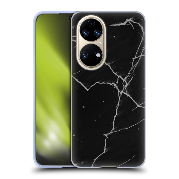 Alyn Spiller Marble Black Soft Gel Case for Huawei P50