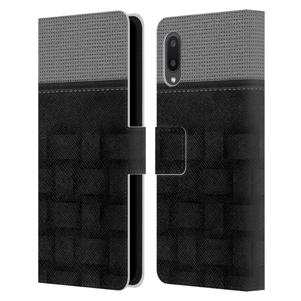 Alyn Spiller Luxury Charcoal Leather Book Wallet Case Cover For Samsung Galaxy A02/M02 (2021)