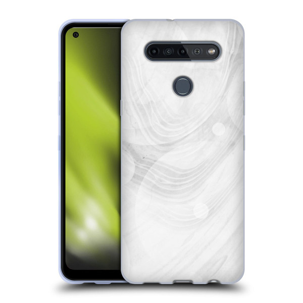 Alyn Spiller Marble White Soft Gel Case for LG K51S