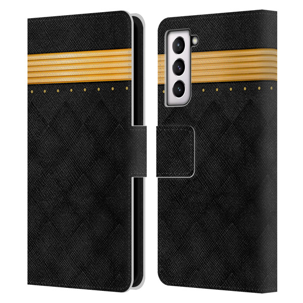 Alyn Spiller Luxury Gold Leather Book Wallet Case Cover For Samsung Galaxy S21 5G