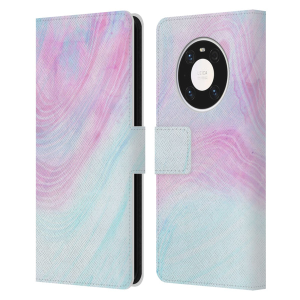 Alyn Spiller Marble Pastel Leather Book Wallet Case Cover For Huawei Mate 40 Pro 5G