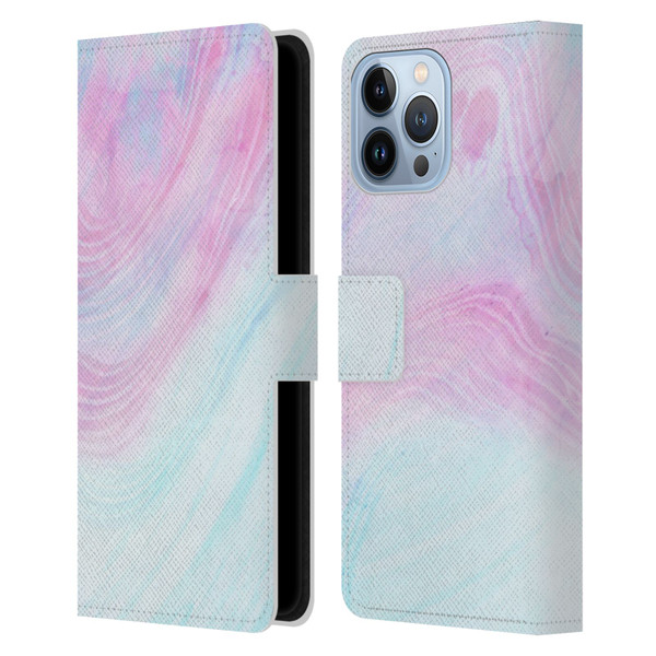 Alyn Spiller Marble Pastel Leather Book Wallet Case Cover For Apple iPhone 13 Pro Max