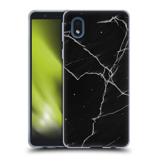 Alyn Spiller Marble Black Soft Gel Case for Samsung Galaxy A01 Core (2020)