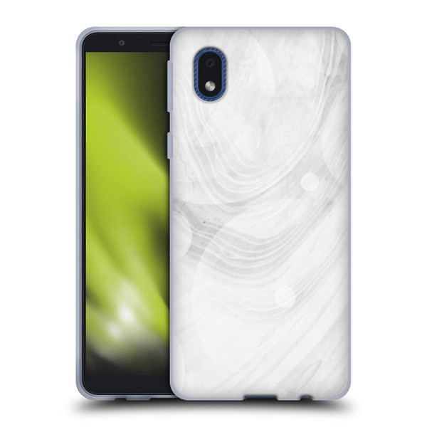 Alyn Spiller Marble White Soft Gel Case for Samsung Galaxy A01 Core (2020)