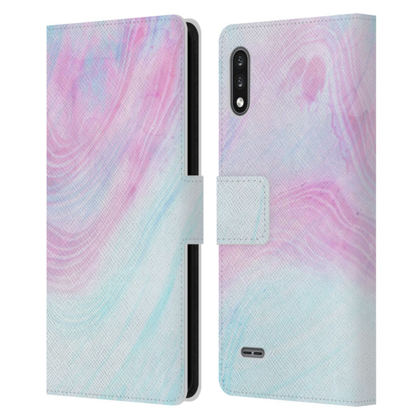 Alyn Spiller Marble Pastel Leather Book Wallet Case Cover For LG K22