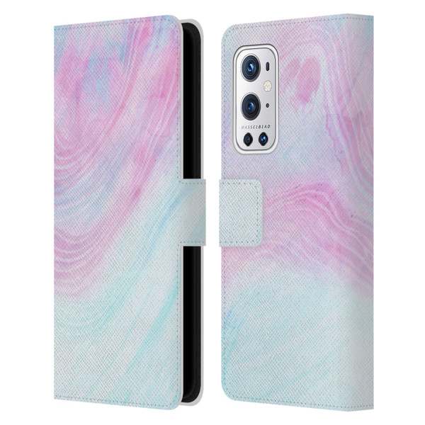 Alyn Spiller Marble Pastel Leather Book Wallet Case Cover For OnePlus 9 Pro