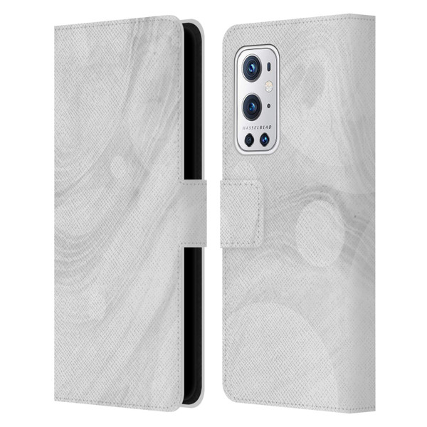 Alyn Spiller Marble White Leather Book Wallet Case Cover For OnePlus 9 Pro