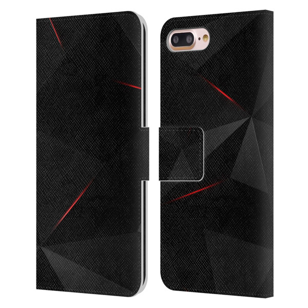 Alyn Spiller Tectonic Red Leather Book Wallet Case Cover For Apple iPhone 7 Plus / iPhone 8 Plus