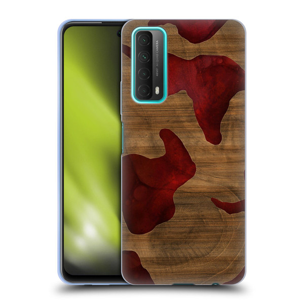Alyn Spiller Wood & Resin Fire Soft Gel Case for Huawei P Smart (2021)