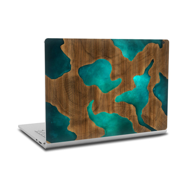 Alyn Spiller Wood & Resin Aqua Vinyl Sticker Skin Decal Cover for Microsoft Surface Book 2