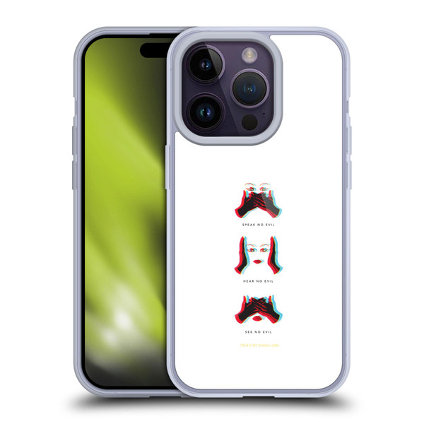 Birds of Prey DC Comics Graphics Speak, Hear, See No Evil Soft Gel Case for Apple iPhone 14 Pro
