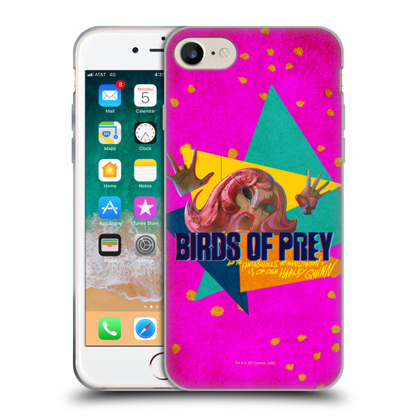 Birds of Prey DC Comics Graphics Panic In Neon Soft Gel Case for Apple iPhone 7 / 8 / SE 2020 & 2022