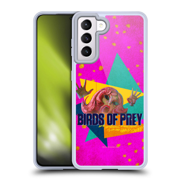 Birds of Prey DC Comics Graphics Panic In Neon Soft Gel Case for Samsung Galaxy S21 5G