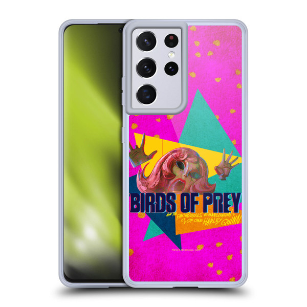 Birds of Prey DC Comics Graphics Panic In Neon Soft Gel Case for Samsung Galaxy S21 Ultra 5G