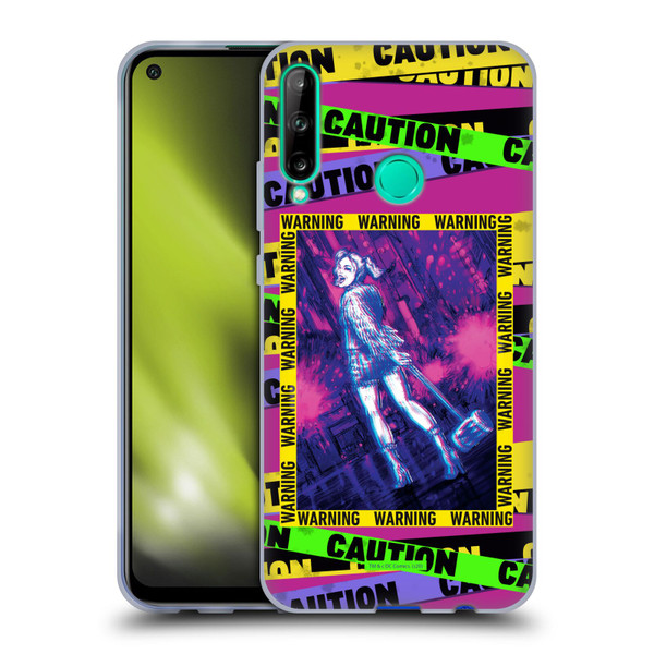 Birds of Prey DC Comics Harley Quinn Art Warning Soft Gel Case for Huawei P40 lite E