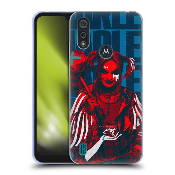 Birds of Prey DC Comics Harley Quinn Art Hammer Soft Gel Case for Motorola Moto E6s (2020)