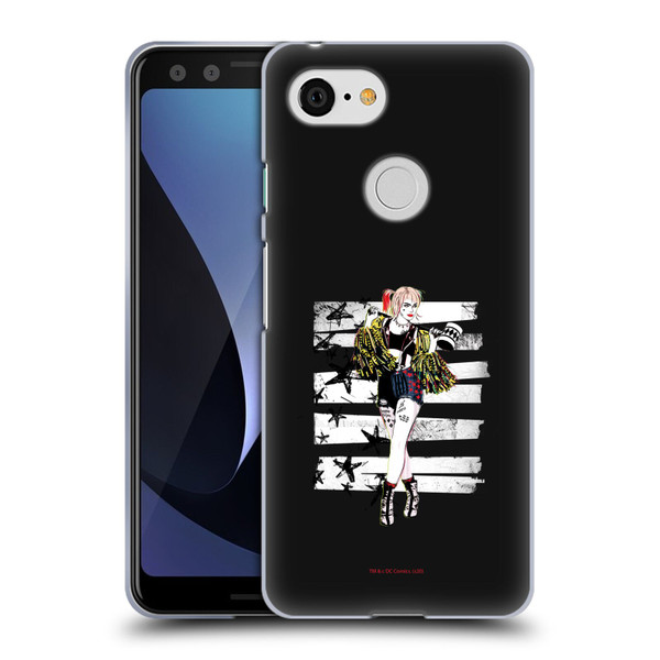 Birds of Prey DC Comics Harley Quinn Art Strut Soft Gel Case for Google Pixel 3