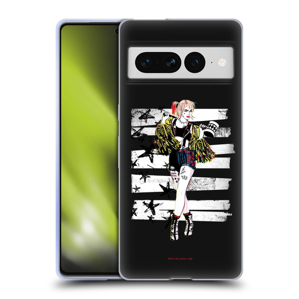 Birds of Prey DC Comics Harley Quinn Art Strut Soft Gel Case for Google Pixel 7 Pro