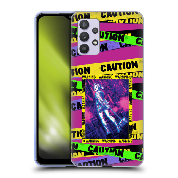 Birds of Prey DC Comics Harley Quinn Art Warning Soft Gel Case for Samsung Galaxy A32 5G / M32 5G (2021)