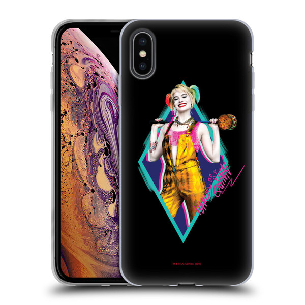 Birds of Prey DC Comics Harley Quinn Happy Crazy Hammer Soft Gel Case for Apple iPhone XS Max
