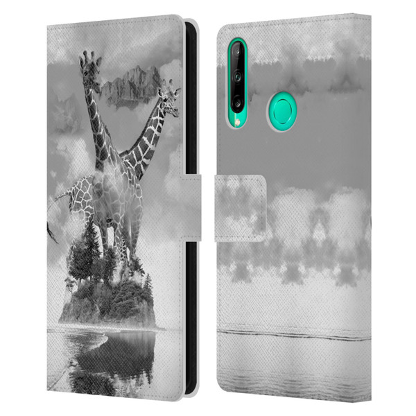 Dave Loblaw Animals Giraffe In The Mist Leather Book Wallet Case Cover For Huawei P40 lite E