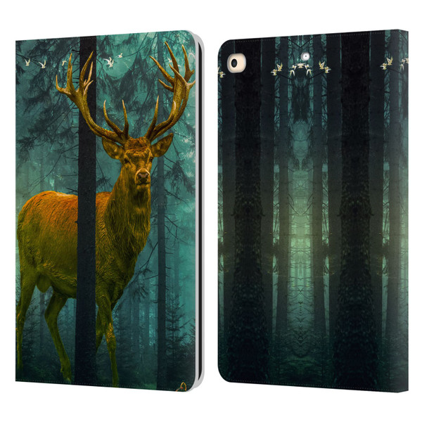 Dave Loblaw Animals Giant Forest Deer Leather Book Wallet Case Cover For Apple iPad 9.7 2017 / iPad 9.7 2018