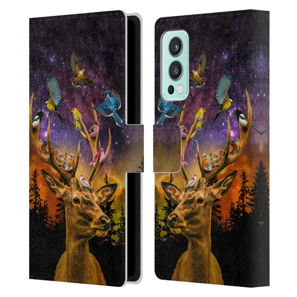 Dave Loblaw Animals Deer and Birds Leather Book Wallet Case Cover For OnePlus Nord 2 5G