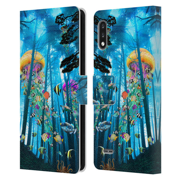 Dave Loblaw Jellyfish Electric Jellyfish In A Mist Leather Book Wallet Case Cover For LG K22