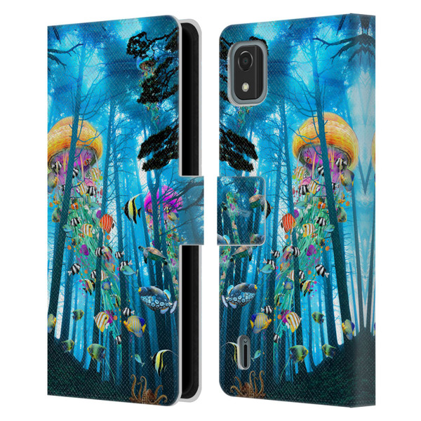 Dave Loblaw Jellyfish Electric Jellyfish In A Mist Leather Book Wallet Case Cover For Nokia C2 2nd Edition
