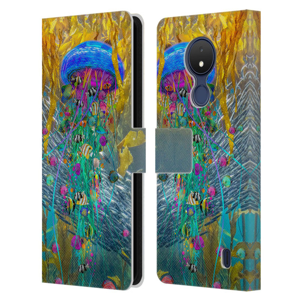 Dave Loblaw Jellyfish Jellyfish Kelp Field Leather Book Wallet Case Cover For Nokia C21
