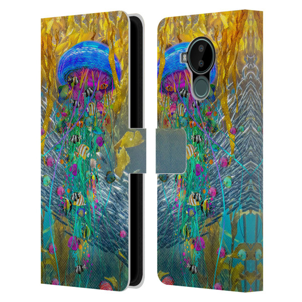 Dave Loblaw Jellyfish Jellyfish Kelp Field Leather Book Wallet Case Cover For Nokia C30
