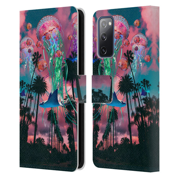 Dave Loblaw Jellyfish California Dreamin Jellyfish Leather Book Wallet Case Cover For Samsung Galaxy S20 FE / 5G