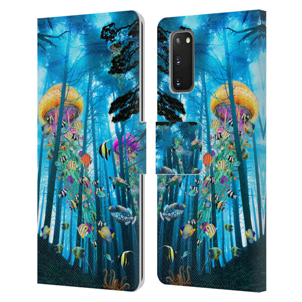 Dave Loblaw Jellyfish Electric Jellyfish In A Mist Leather Book Wallet Case Cover For Samsung Galaxy S20 / S20 5G