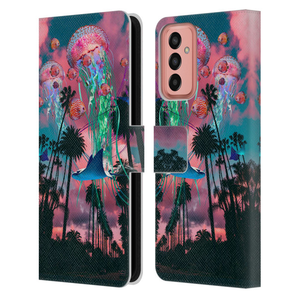 Dave Loblaw Jellyfish California Dreamin Jellyfish Leather Book Wallet Case Cover For Samsung Galaxy M13 (2022)