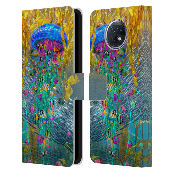 Dave Loblaw Jellyfish Jellyfish Kelp Field Leather Book Wallet Case Cover For Xiaomi Redmi Note 9T 5G