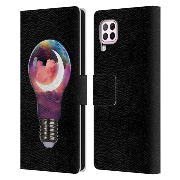 Dave Loblaw Sci-Fi And Surreal Light Bulb Moon Leather Book Wallet Case Cover For Huawei Nova 6 SE / P40 Lite