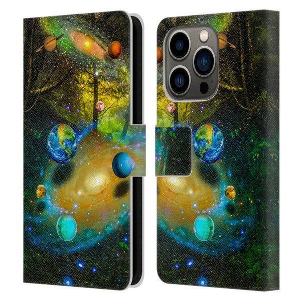 Dave Loblaw Sci-Fi And Surreal Universal Forest Leather Book Wallet Case Cover For Apple iPhone 14 Pro