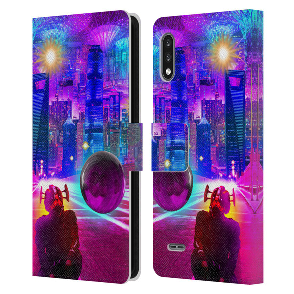 Dave Loblaw Sci-Fi And Surreal Synthwave Street Leather Book Wallet Case Cover For LG K22