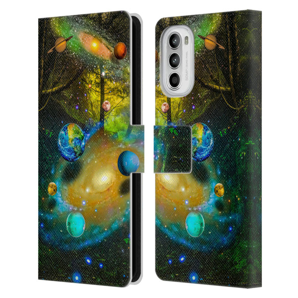 Dave Loblaw Sci-Fi And Surreal Universal Forest Leather Book Wallet Case Cover For Motorola Moto G52