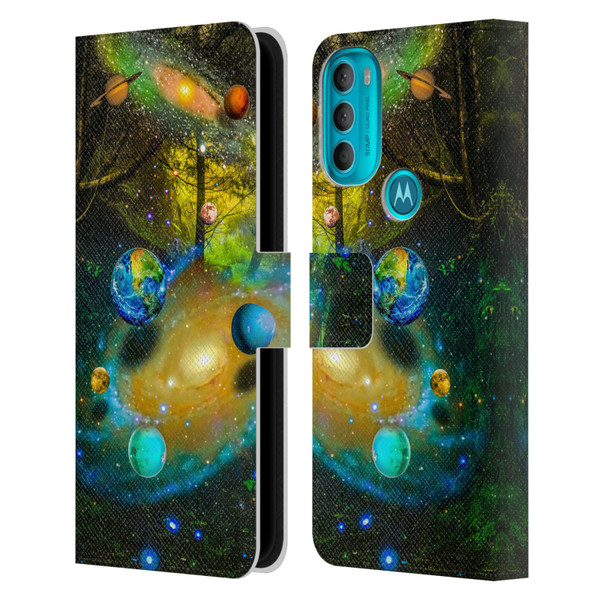 Dave Loblaw Sci-Fi And Surreal Universal Forest Leather Book Wallet Case Cover For Motorola Moto G71 5G