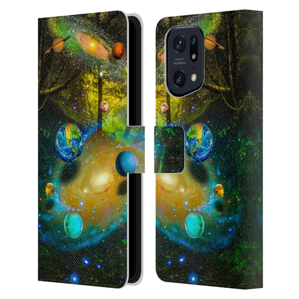 Dave Loblaw Sci-Fi And Surreal Universal Forest Leather Book Wallet Case Cover For OPPO Find X5 Pro