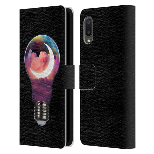 Dave Loblaw Sci-Fi And Surreal Light Bulb Moon Leather Book Wallet Case Cover For Samsung Galaxy A02/M02 (2021)