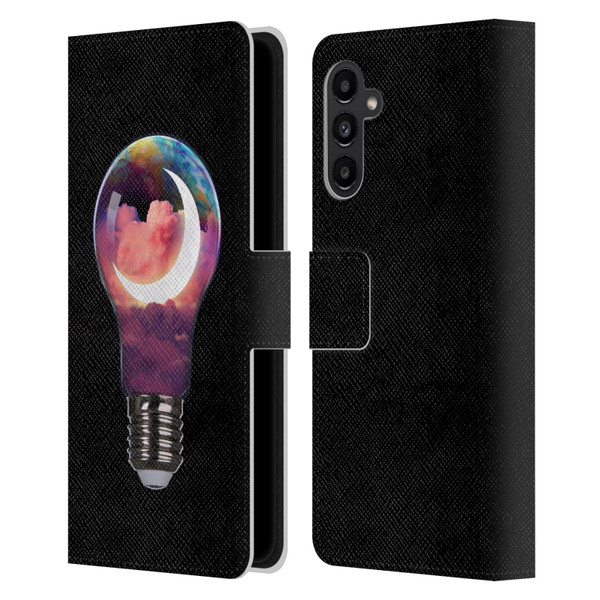 Dave Loblaw Sci-Fi And Surreal Light Bulb Moon Leather Book Wallet Case Cover For Samsung Galaxy A13 5G (2021)