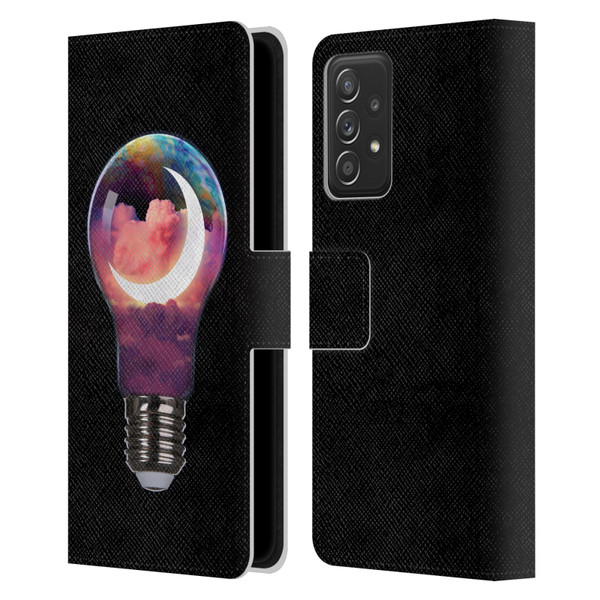 Dave Loblaw Sci-Fi And Surreal Light Bulb Moon Leather Book Wallet Case Cover For Samsung Galaxy A53 5G (2022)